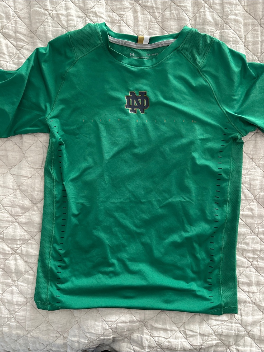 Under Armour Green Notre Dame Short Sleeve Tee